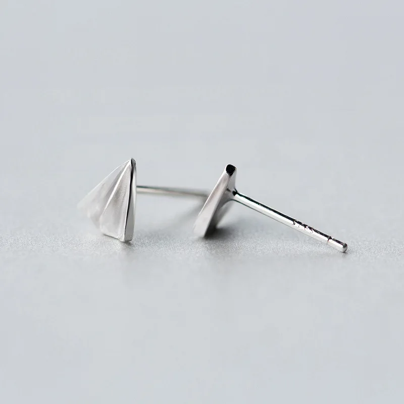 925 Sterling Silver Women&amp#39s Jewelry Fashion Tiny 6mmX7mm Paper Airplane Stud Earrings Gift For Girls Kids Lady | Украшения и