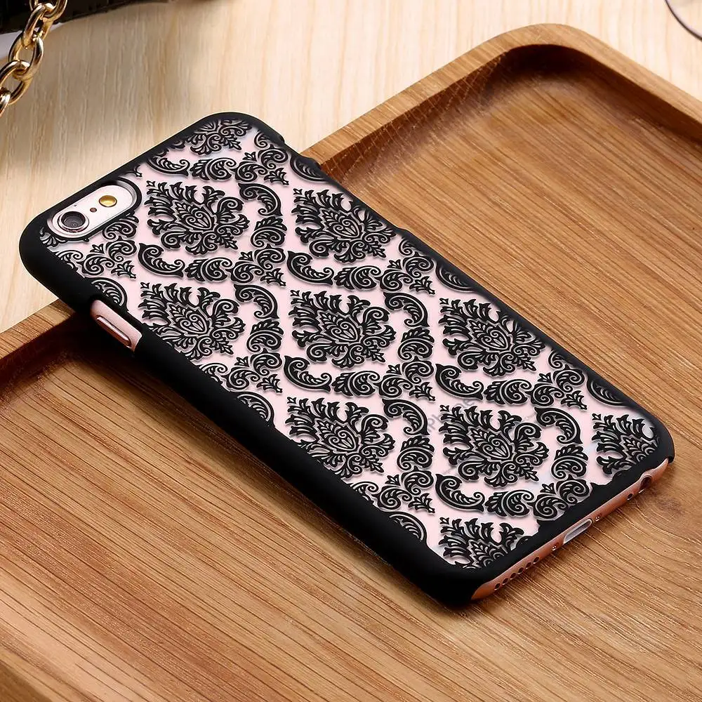 KISSCASE 3D роскошный чехол с цветочным узором для iPhone 5 S SE 6s 6 7 8 Plus X Жесткий