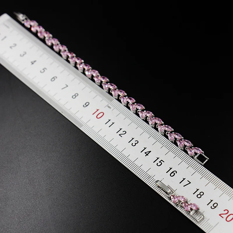 PinkZircon серебро 925 ювелирные наборы для украшения женский набор серьги с камнями