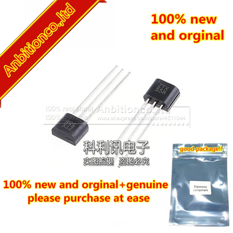 

10pcs 100% new and orginal ZTX558 PNP SILICON PLANAR MEDIUM POWER HIGH VOLTAGE TRANSISTOR TO92 in stock