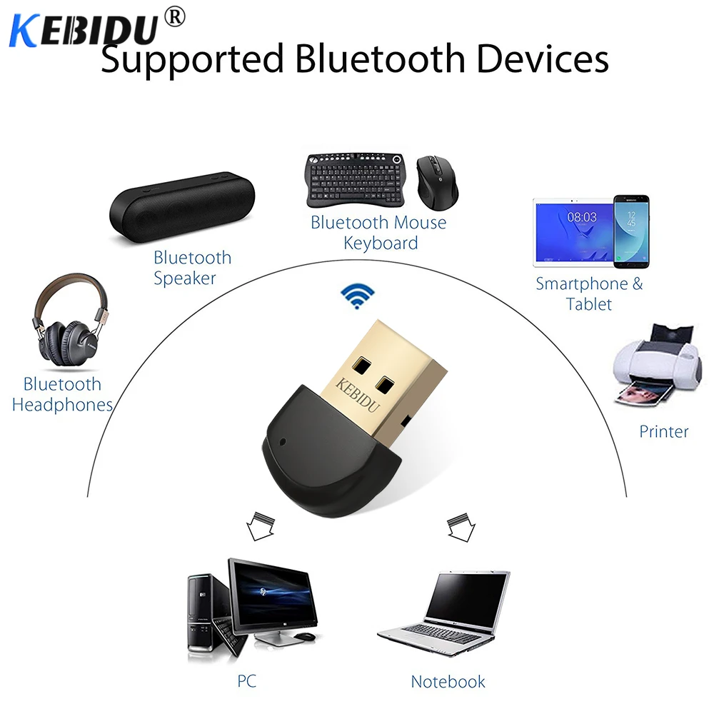 KEBIDU USB Bluetooth 5 0 стерео аудио Музыка v5.0 беспроводной приемник адаптер для