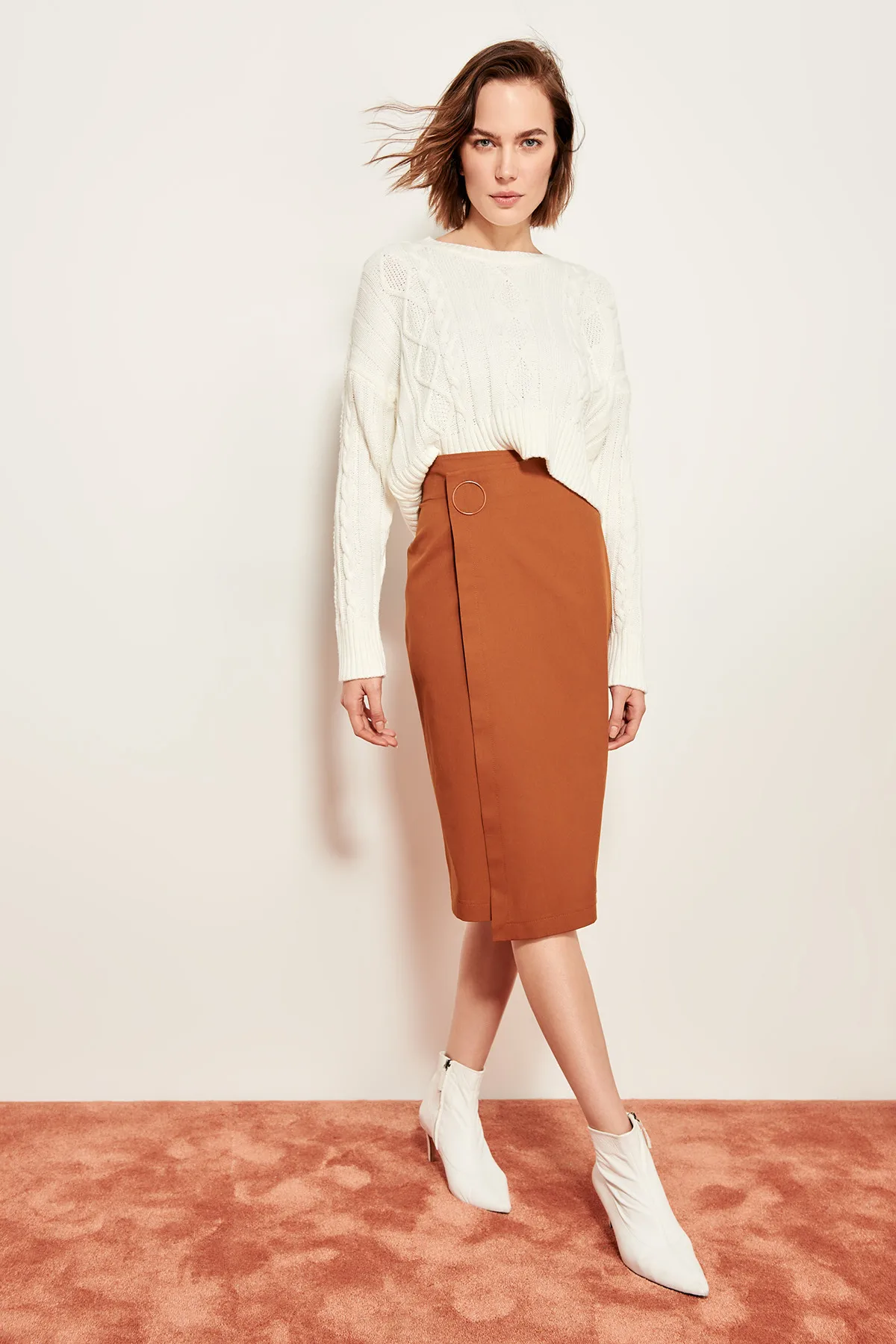 Trendyol корицы классические юбки TOFSS19ST0001 | Женская одежда