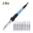 JelBo 220 в 60 Вт ЕС вилка Регулируемая температура Электрический паяльник с головкой паяльника Сварка припой тепловой карандаш