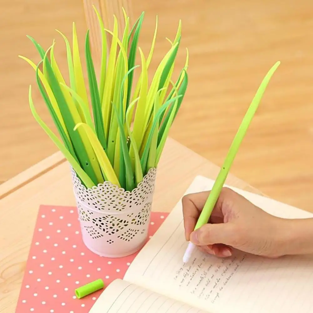 5 шт./упак. крохотная зеленая трава гелевая ручка Лезвие украшение Potting Zakka