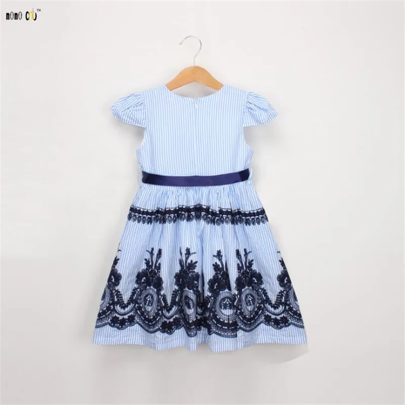 2019 Summer Children Dress Kids Clothes For Girls Casual Striped Embroidery Printed Dresses Child Girl Clothing 2 3 4 5 6 7 Year | Детская