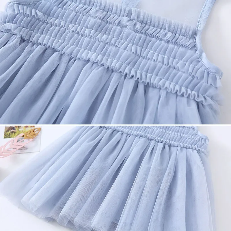 Ruched Toddler Dress Girls Sleeveless Pink Blue Patchwork Baby Dresses Girl Summer 2019 Ball Gown Sundress Birthday Party New | Детская