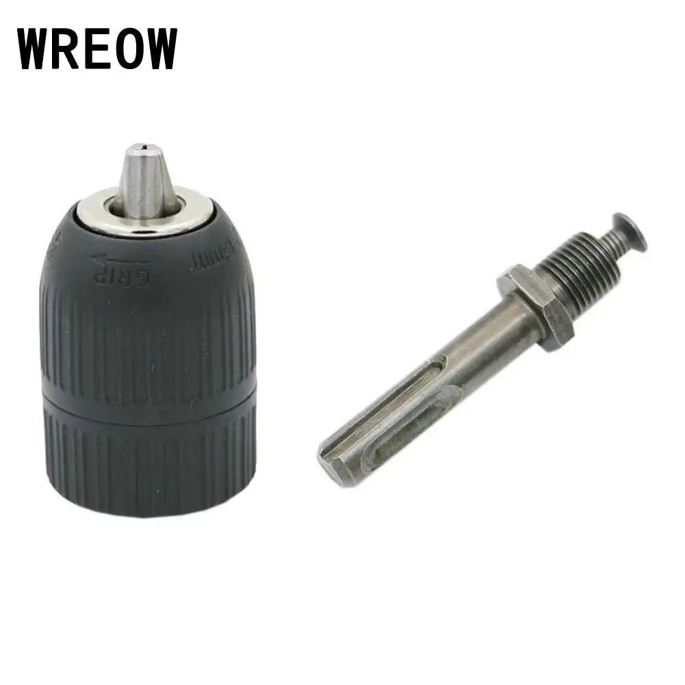 

1/2-Inch 3-Jaw Mini Drill Chuck Metal Keyless Impact SDS Hammer Drill Chuck Hand Tool Drill Collet Clamp Set Hammer Accessories