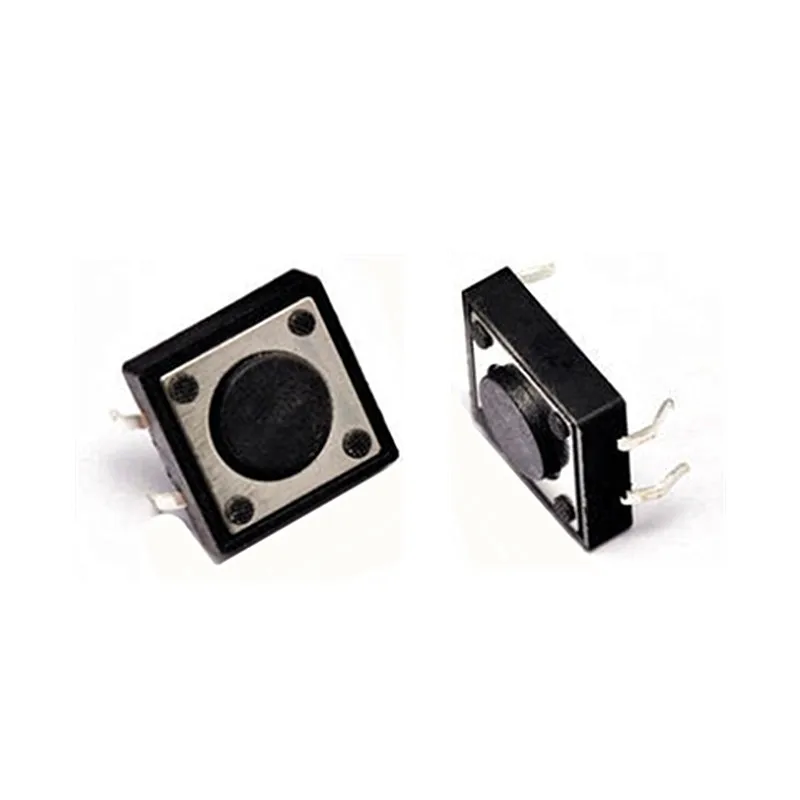 

100pcs/lot 4Pin Plug-in Type 12x12x4.3MM Tactile Tact Push Button Micro Switch Momentary 12*12*4.3mm switch Self Reset