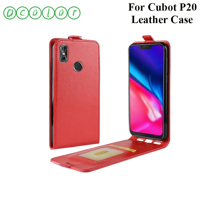 Цветной чехол для Cubot P20 Filp из искусственной кожи бизнеса с отделением кредитных