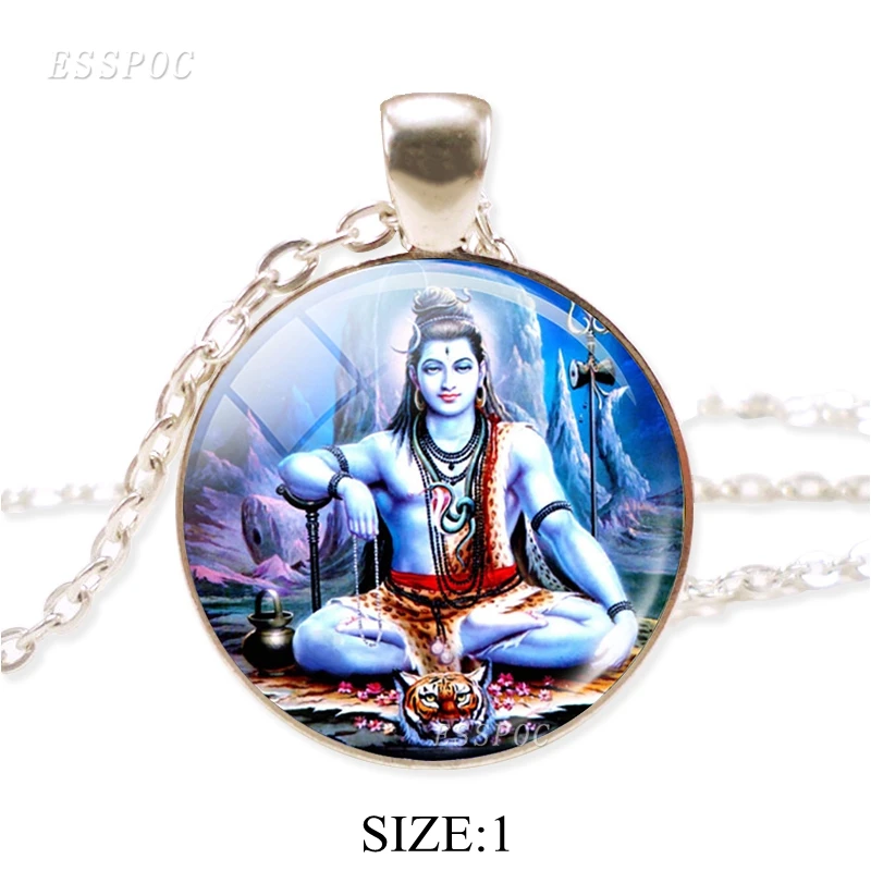 Стеклянная подвеска с кабошоном God Shiva Hinduism ожерелье для мужчин и женщин