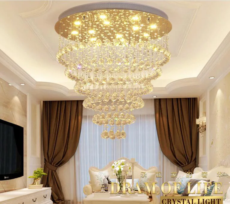 Современный Креативный светодиодный потолочный светильник люксовый Кристалл K9