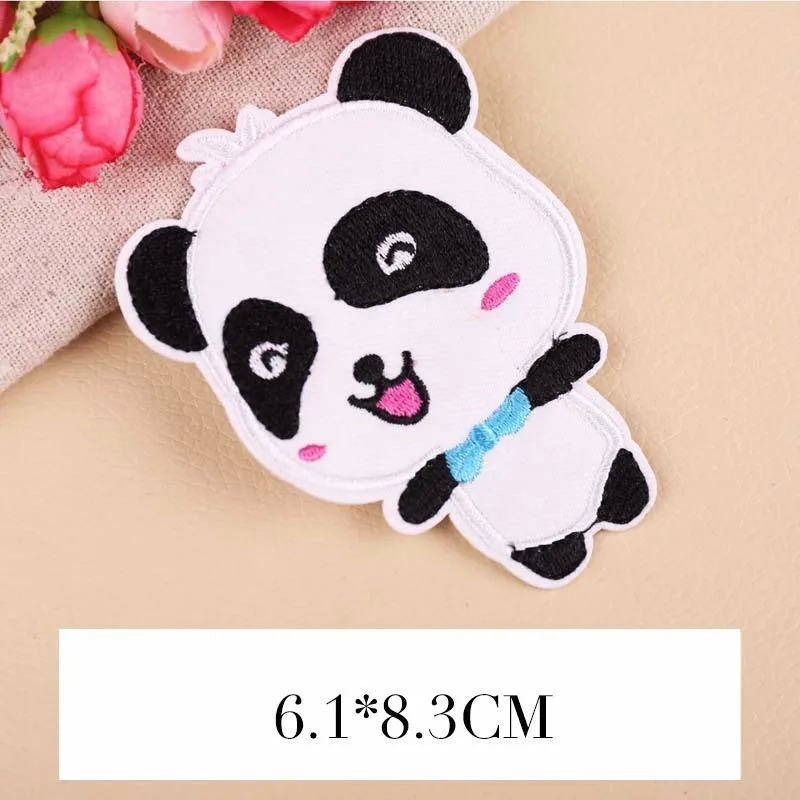 1 шт. Китайская панда креативная Красивая вышивка патчи утюжок на одежду узор для