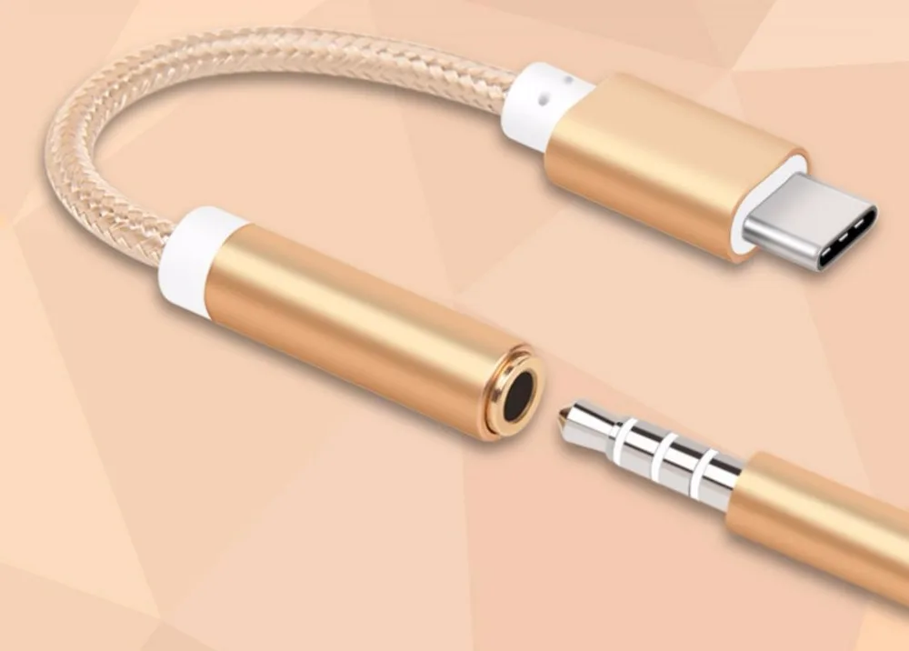100 шт. адаптер для наушников с разъемами типа C на 3 5 AUX USB 1 кабель папа мм мама