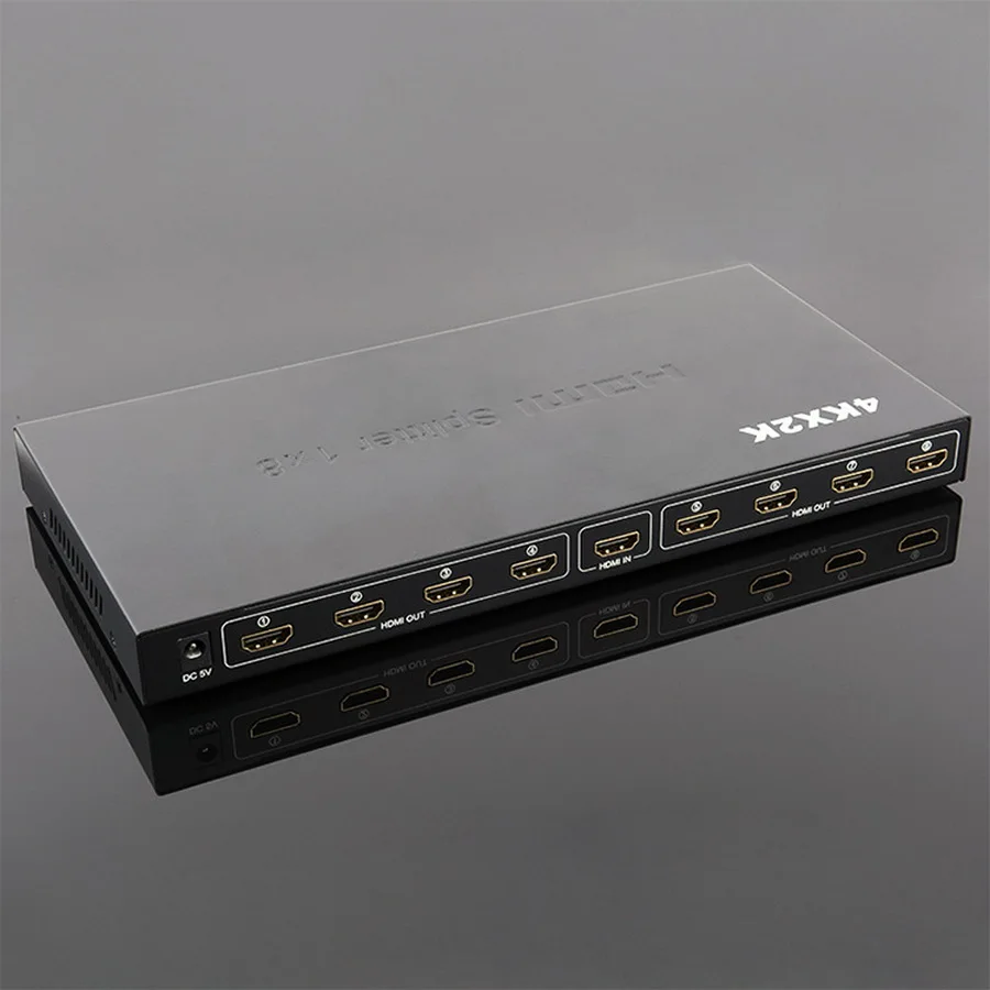 20 шт. 4K HDMI-Сплиттер порт 1X8 распределяет 1 HDMI-источник на 8 HDMI-дисплеев одновременно
