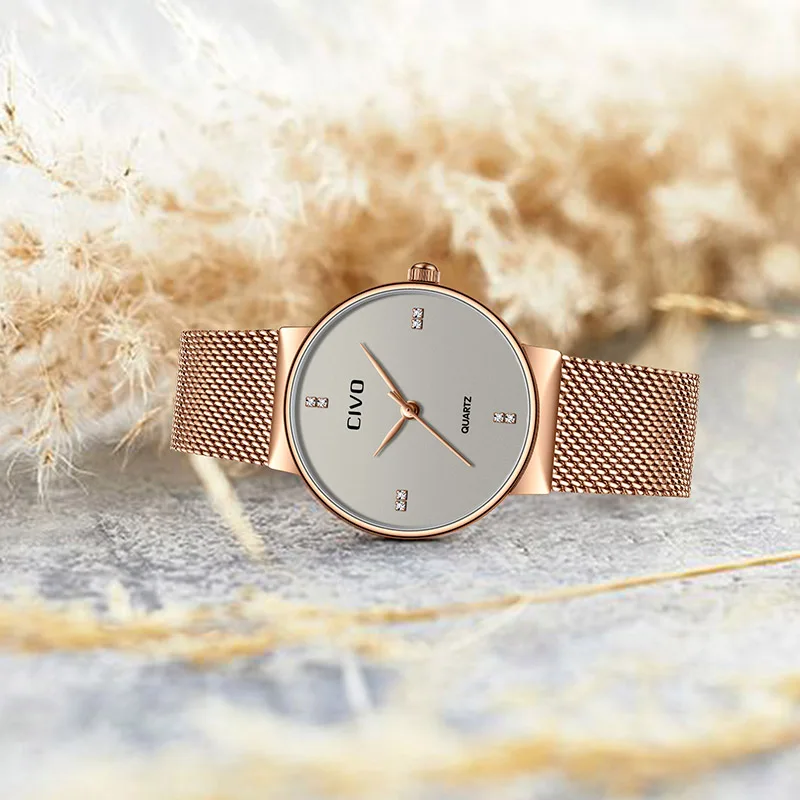 CIVO Montre Femme 2018 модные повседневные ЖЕНСКИЕ НАРЯДНЫЕ часы люксовый бренд