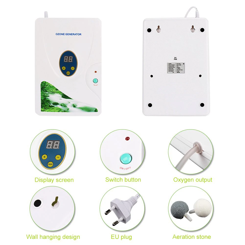 EAS-Eu Plug 600Mg / H Hydroponics Freshwater The Meat Vegetables Digital Machines Ozone Generator Detoxification Of Frui | Бытовая