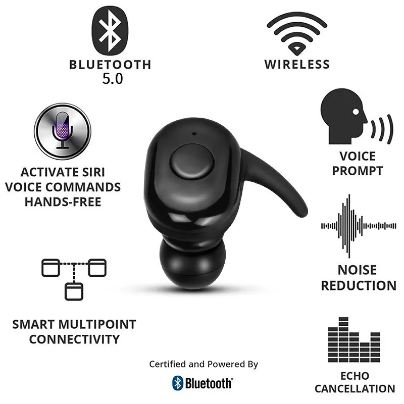 Наушники Bluetooth настоящие беспроводные наушники стерео со встроенным HD
