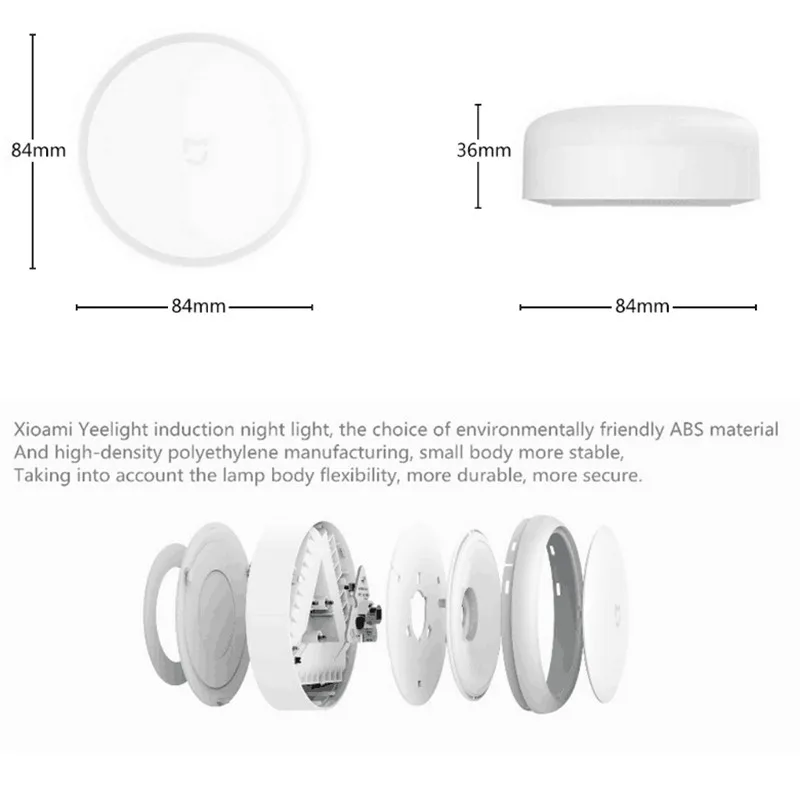 Оригинальный светодиодный ночник Xiaomi с датчиком движения тела для инфракрасный