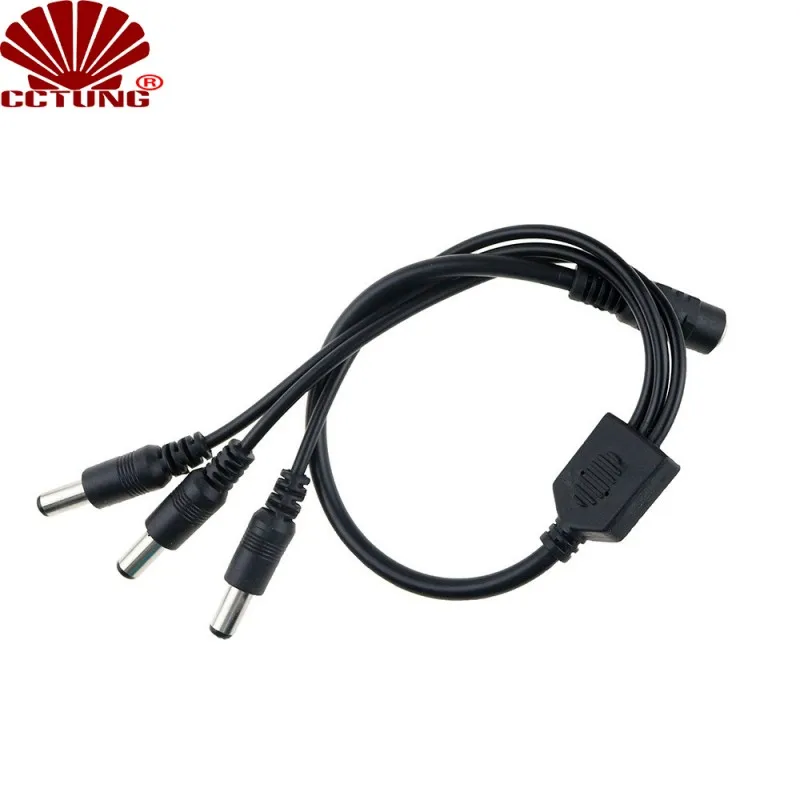 

1 DC Female To 3 Male Plug Power Cord Adapter 2.1X5.5mm Connector Cable Splitter for CCTV Security Camera LED Strip Max 5A Load