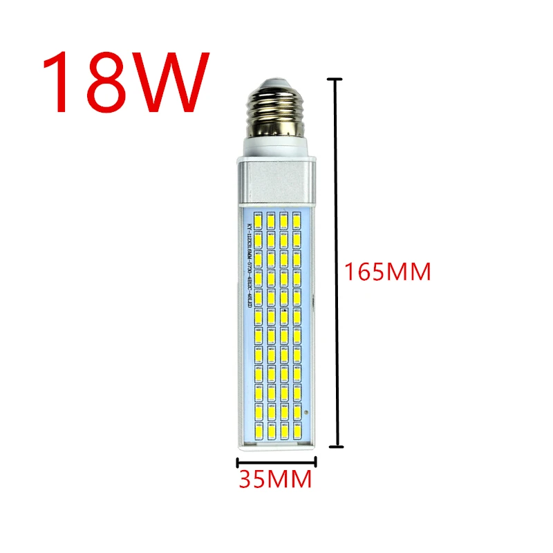 

10W 12W 15W 18W 20W 25W E27 G24 G23 LED Corn Bulb Lamp Light SMD 5730 48LED Spotlight 180 Degree AC85-265V Horizontal Plug Light
