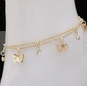 Женские браслеты для щиколотки браслет на ногу с бабочкой Ms. Европа Америка