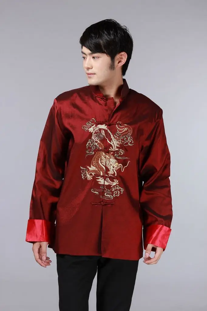 Костюм Тан традиционная китайская одежда новинка 2015 топ с вышивкой драконы