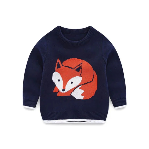 

Children's sweater boys and girls circular neck sweater cotton