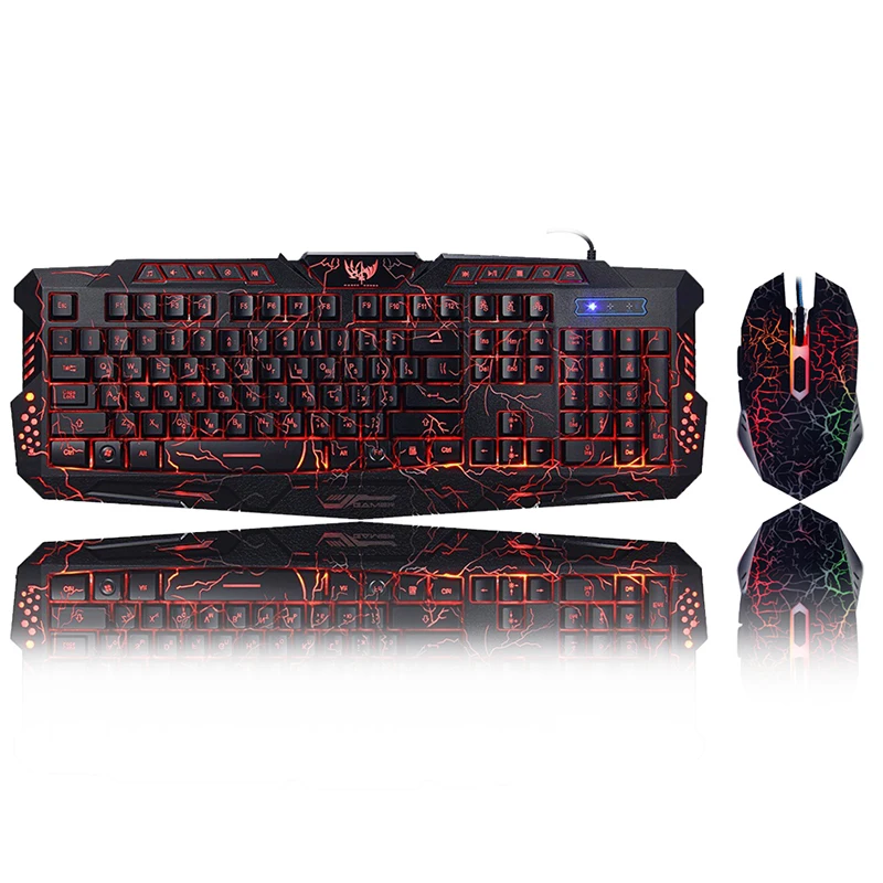 Новая M200 фиолетовая/синяя/красная светодиодная подсветка Pro игровая клавиатура