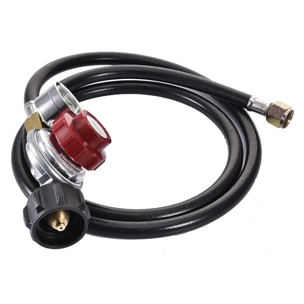 

2120 0-30PS High Pressure Propane Hose and Regulator with PSI Indicator for Propane Burners Stoves Turkey Fryers Heaters Propane
