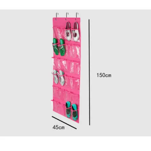 

24 Pocket Shoe Space Door Hanging Organizer Rack Wall Bag Storage Closet Holder