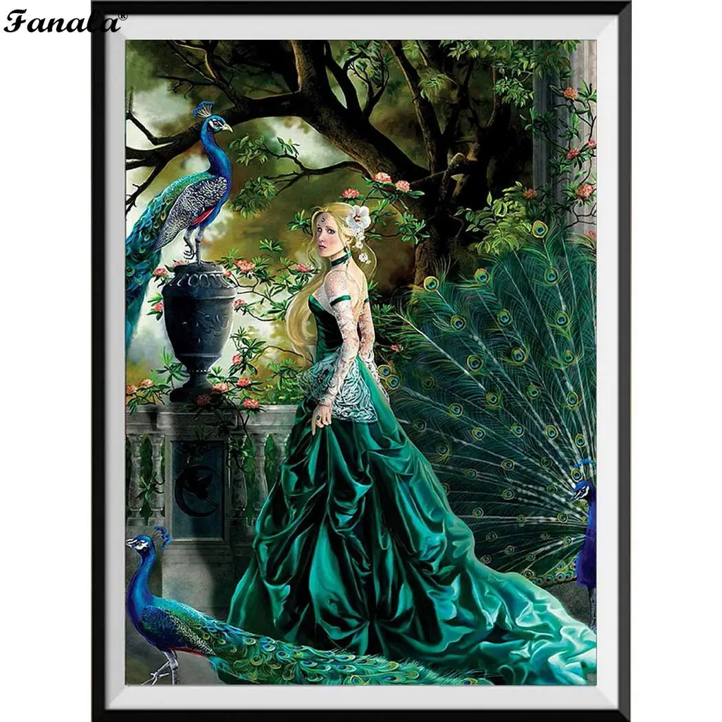 DIY Вышивка характер горный хрусталь Картина крестом спальня дома офиса и т. д.