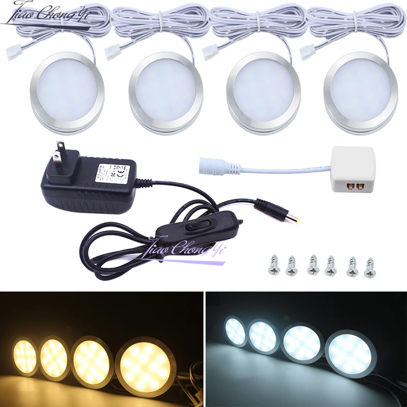 

LED cabinet light 2W with 12V power adapter indoor lighting for under kitchen cabinet Home wardrobe Showcase lamp decor