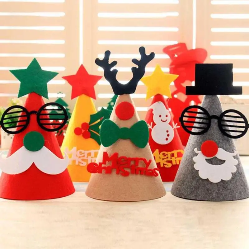 1PC Cute children Christmas Hat Shiny Baby Santa Claus Cap Kids Newborn Photography Girls Boy Winter G1 | Детская одежда и обувь