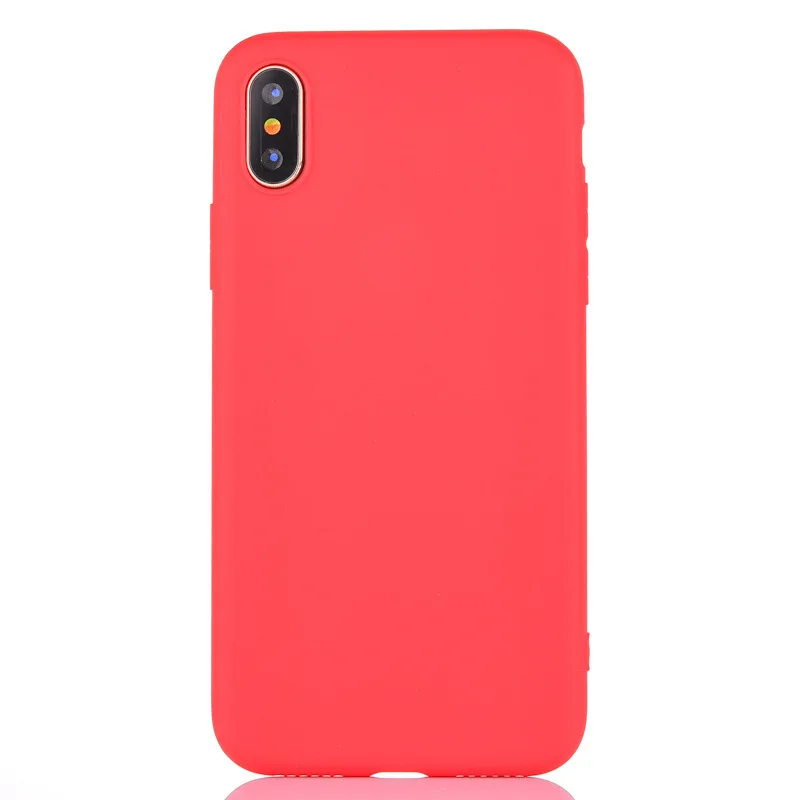 Матовый простой силиконовый чехол для iphone7 7plus 6 6s X Ультратонкий Мягкий ТПУ