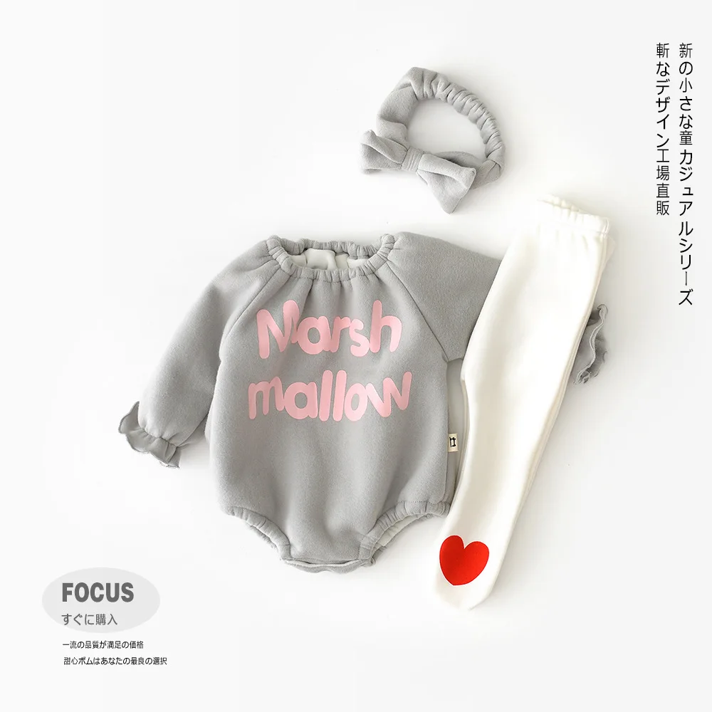 

Newborn Baby Winter Hoodie Clothes Polyester Infant Baby Girls Pink Climbing New Spring Outwear Rompers 0-2 Years