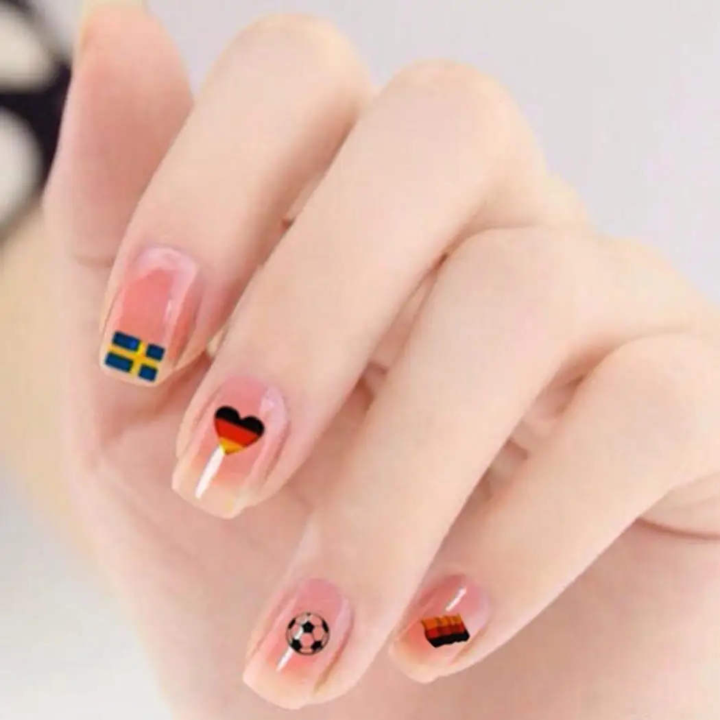 46 шт. DIY наклейки для ногтей s украшения Футбол Спорт логотип наклейка