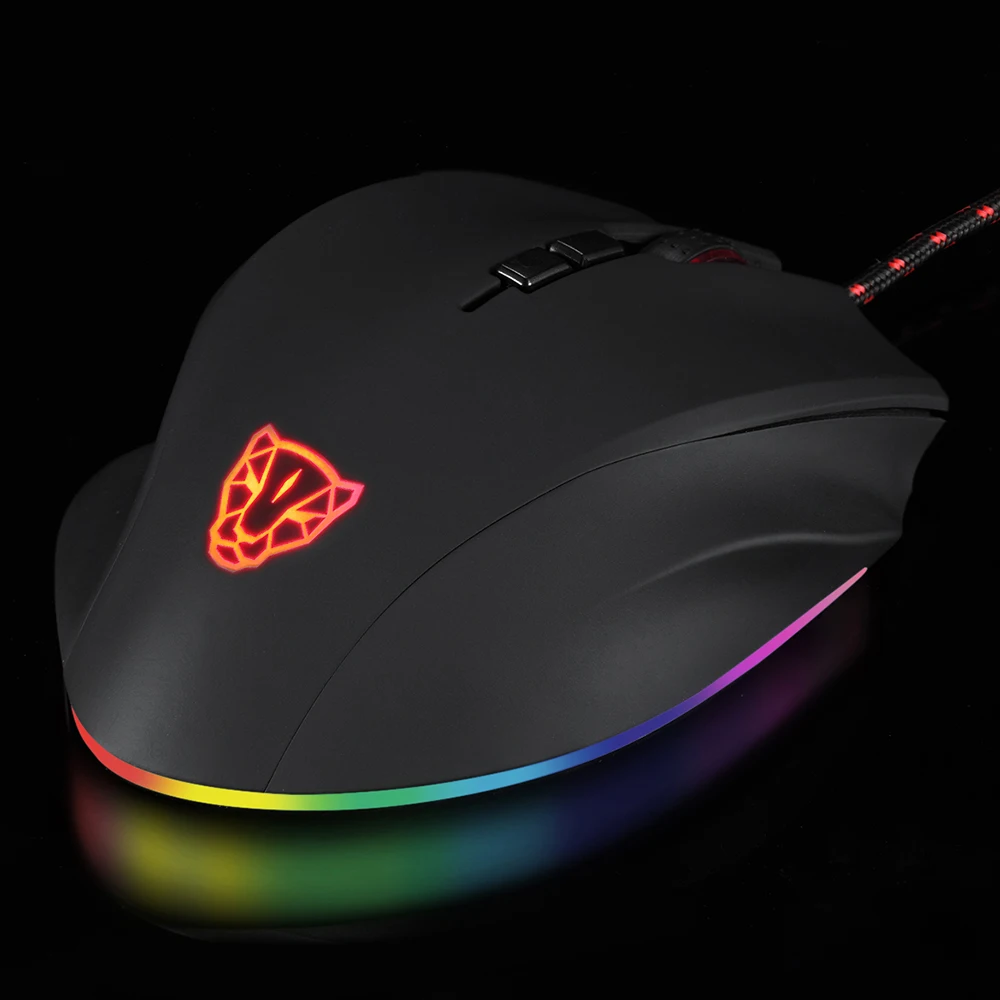 2018 11 Motospeed V80 проводная мышь 5000 точек/дюйм RGB игровой чип Расслабляющая рука для