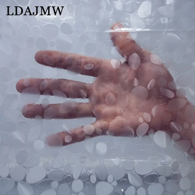 LDAJMW Home Hotel Waterproof 3D Shower Curtain With 12 Hooks Bathtub Transparent Decoration Bathroom Accessories 180X180cm | Дом и сад