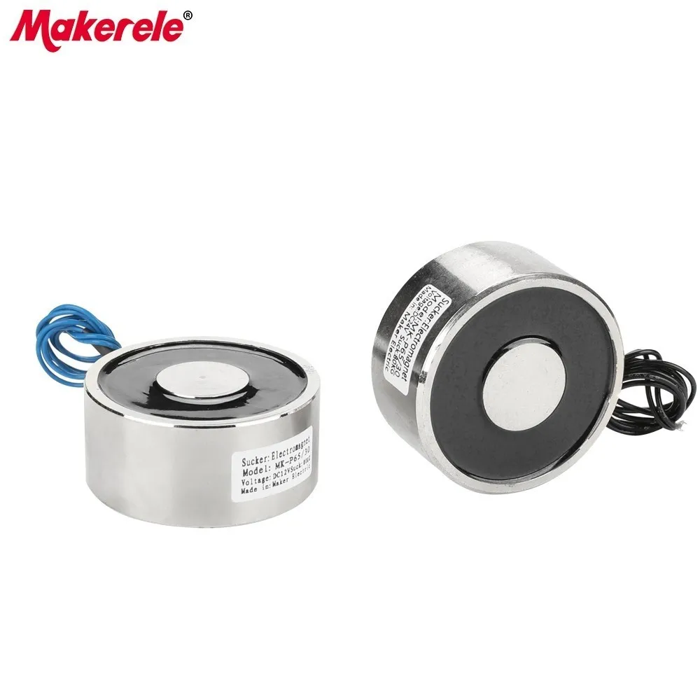 MK65/30 DC 6V 12V 24V Электромагнит Холдинг Электрический магнит подъема 80 KG/800N