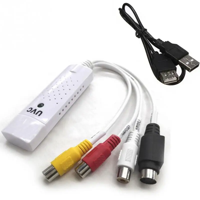 USB 2,0 видео адаптер CD Программное обеспечение ТВ DVD VHS Видео Захват адаптер Captura карта Аудио AV для компьютера кабель передачи данных