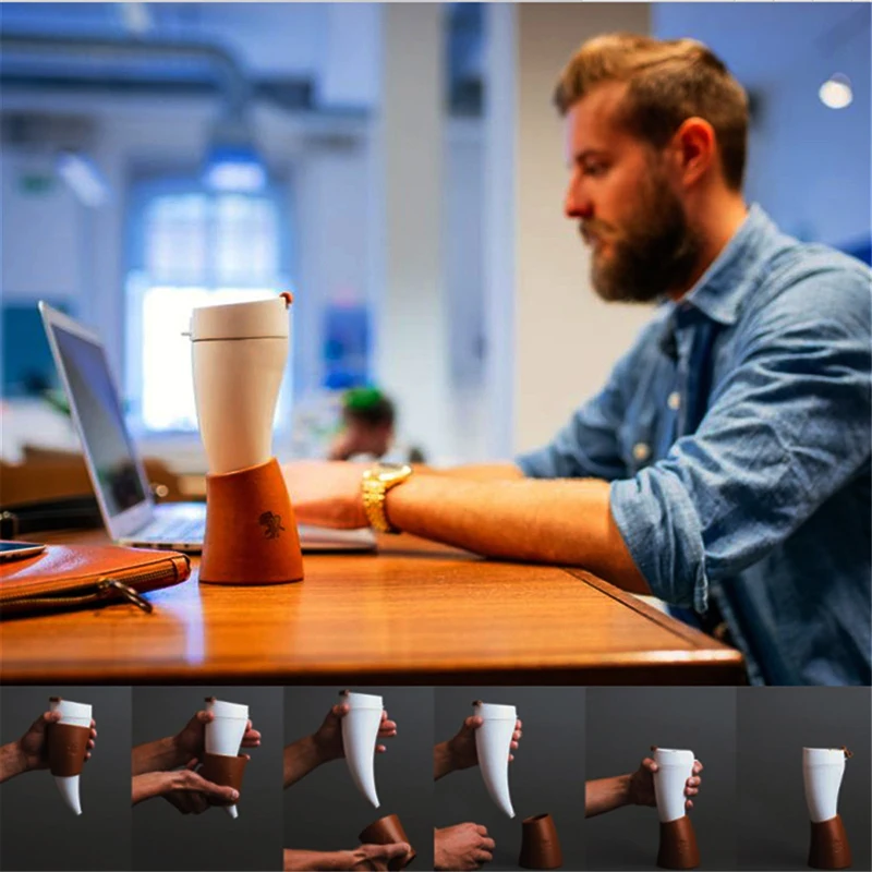 New Style 230ml Cup Goat Horn Coffee Mug Stainless Steel Liner Vacuum Insulation Creative Thermos 2019 products | Дом и сад
