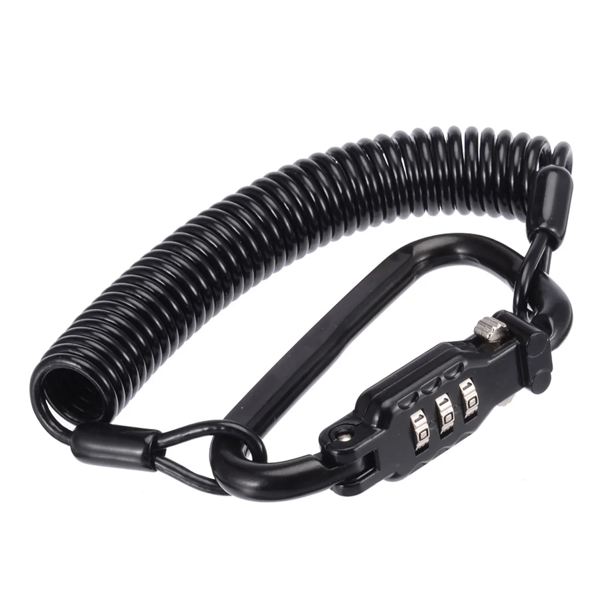 

Mayitr 1pc Waterproof 999 Combinations Universal Secret PIN Code Lock Lightweight Motorcycle Helmet Lock With T-Bar Black