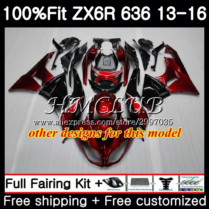 Инъекция для KAWASAKI NINJA ZX 636 6R Factory red 2013 2014 2015 52HC.18 2016 600CC ZX6R 13 14 15 16
