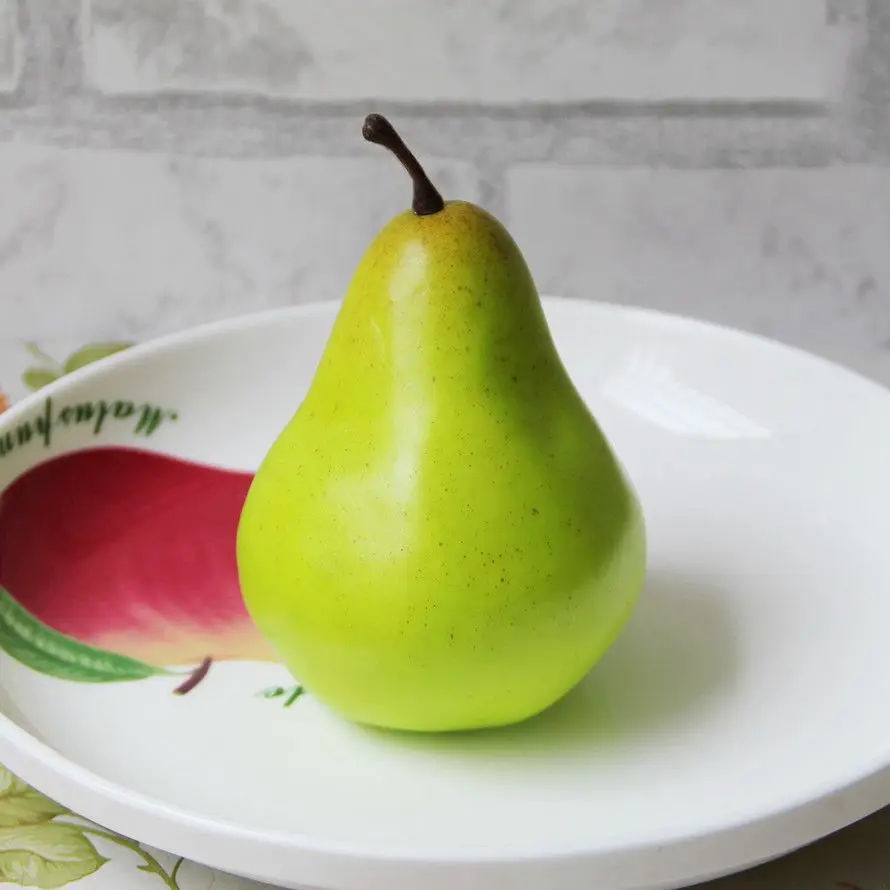 4 лучшие искусственные зеленые груши декоративные Fruit 4x3 дюймов|Искусственные