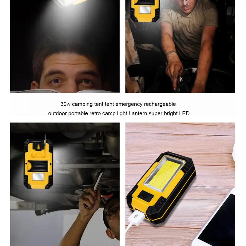 30 Вт COB LED лампа для кемпинга перезаряжаемая аварийная наружная IP65 ночник Супер