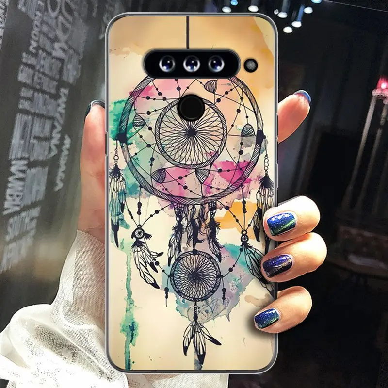 Мягкий чехол для телефона LG G8S / ThinQ Модный Цветной окрашенный крутой дизайн ТПУ