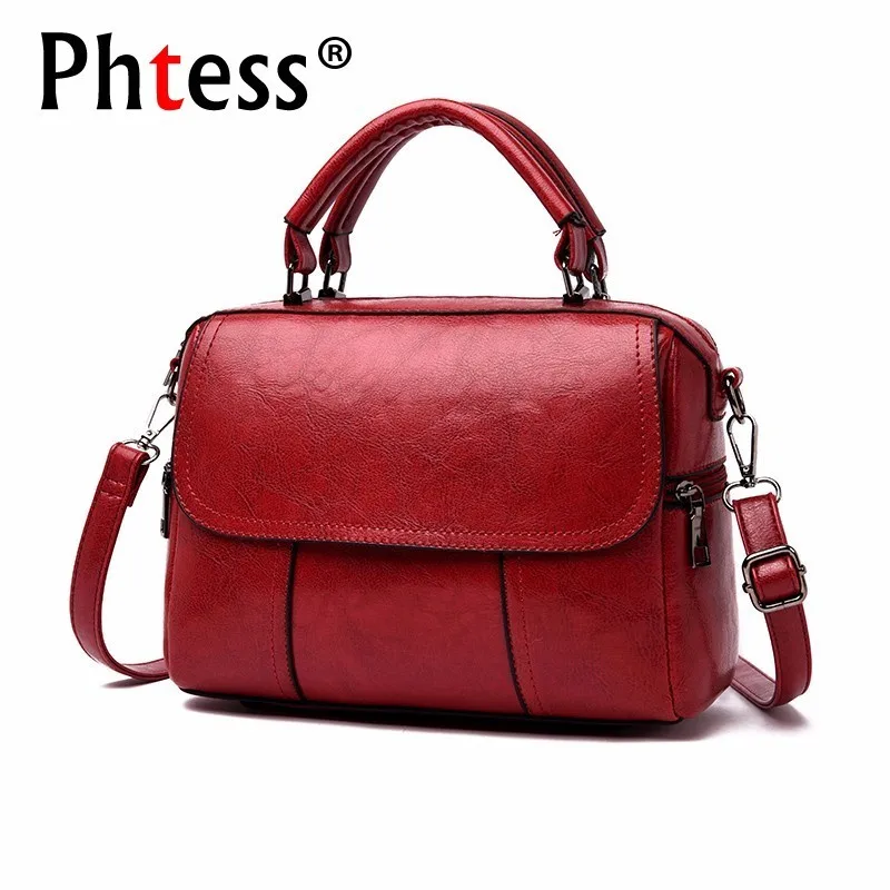 

2019 Small Female Messenger Bags Vintage Handbag High Quality Bolso Soft Leather Shoulder Bag Women Luxury Brand Ladies Bag Sac