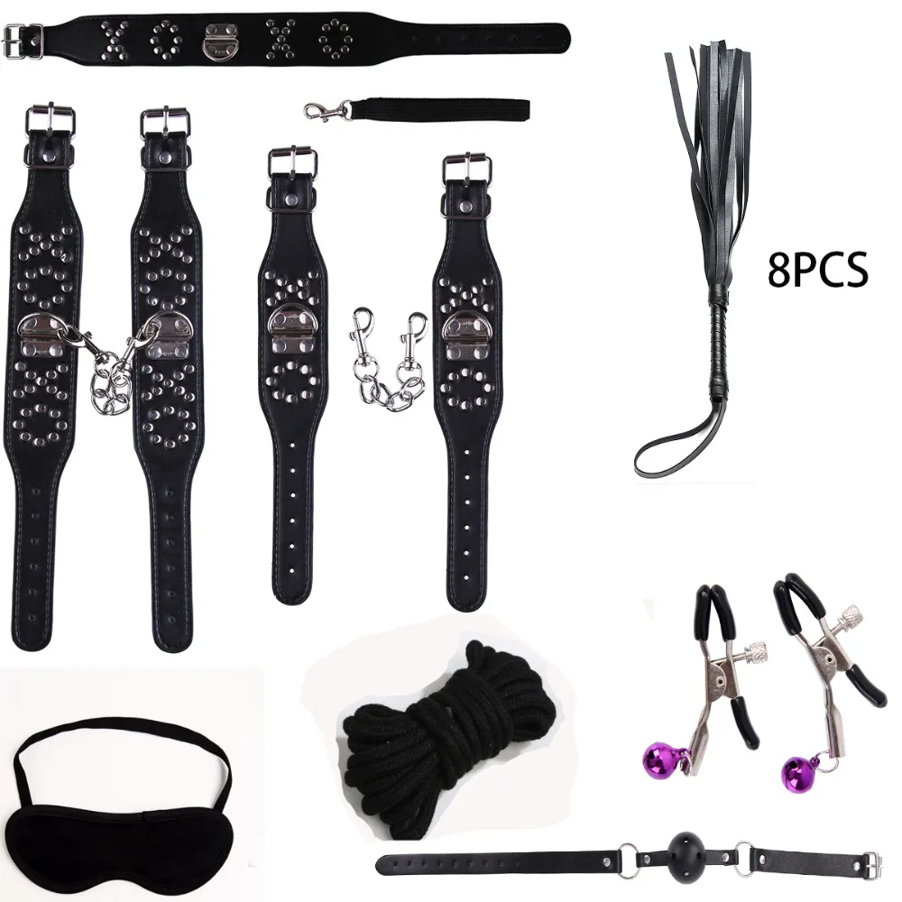 fine New Leather bdsm bondage Set Restraints Adult Games Sex Toys for Couples Woman Slave Game SM Sexy Erotic Handcuff | Красота и
