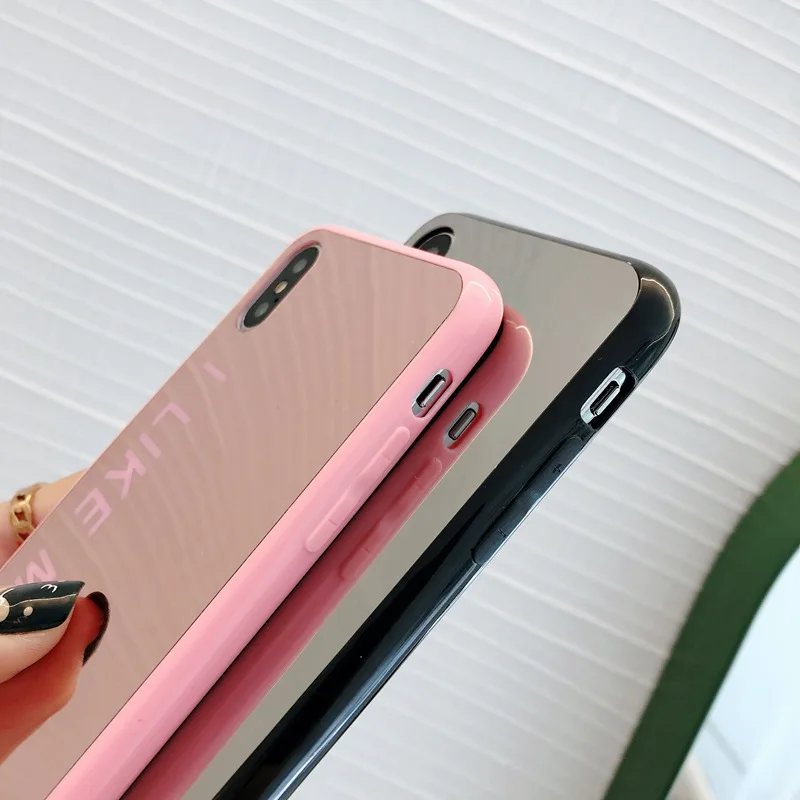STROLLIFE Candy Color Phone Case for iPhone X XS Max XR Mirror Surface Cover IPhone 8 6s 7 Plus Letters I Like Money Shell |