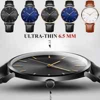 6 5mm ultra thinrelogio masculino mens watches top brand luxury men wristwatch mens watch clock erkek kol saati reloj hombre